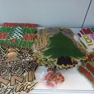 Christmas Sequin Embroidered Patch